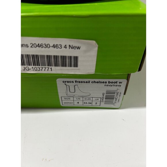 Crocs Women's Freesail Chelsea Ankle Boots Rain Boots Women's Size 4 NAVY - Picture 2 of 6